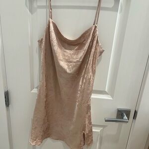 Princess Polly Blush Floral Satin Dress